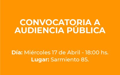 Convocatoria a Audiencia Pública