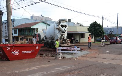 Finalizando el Badén en calle Rivadavia