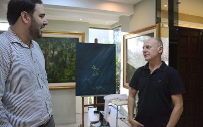 Visita al reconocido artista plástico local Alberto Mathot.