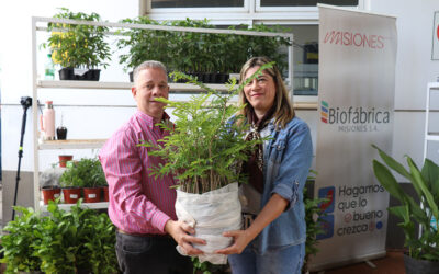 Entrega de Plantines a Productores y Establecimientos Educativos en BioFábrica Misiones