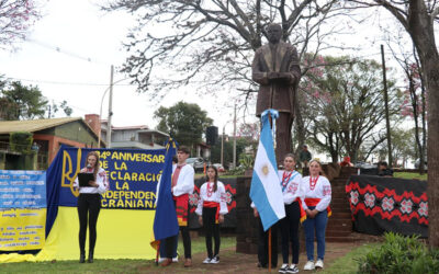 34° Aniversario de la Declaración de la Independencia de Ucrania en la Plazoleta Taras Schevchenko
