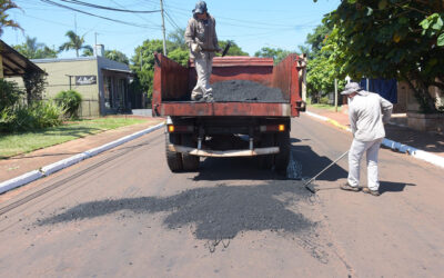 Trabajos de bacheo en calle 9 de Julio (Entre calles Entre Ríos, Corrientes y Av. Las Heras)