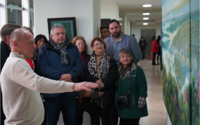 Acompañamos a Alberto Mathot en la apertura de su muestra en la Legislatura Provincial